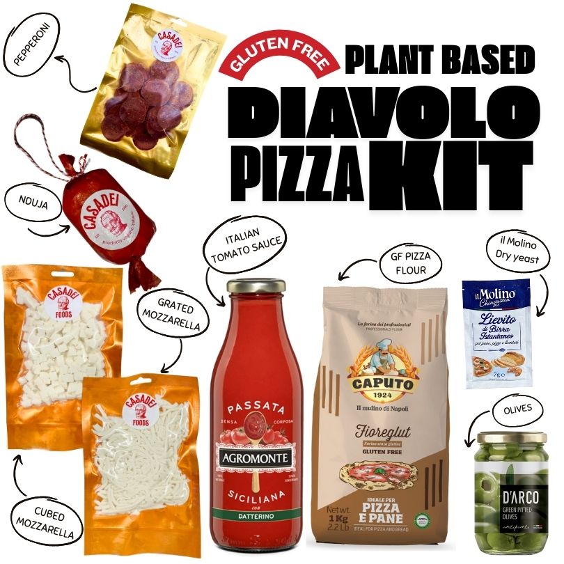 Plant - Based Diavolo Pizza Kit - Gluten Free - Casadei Foods